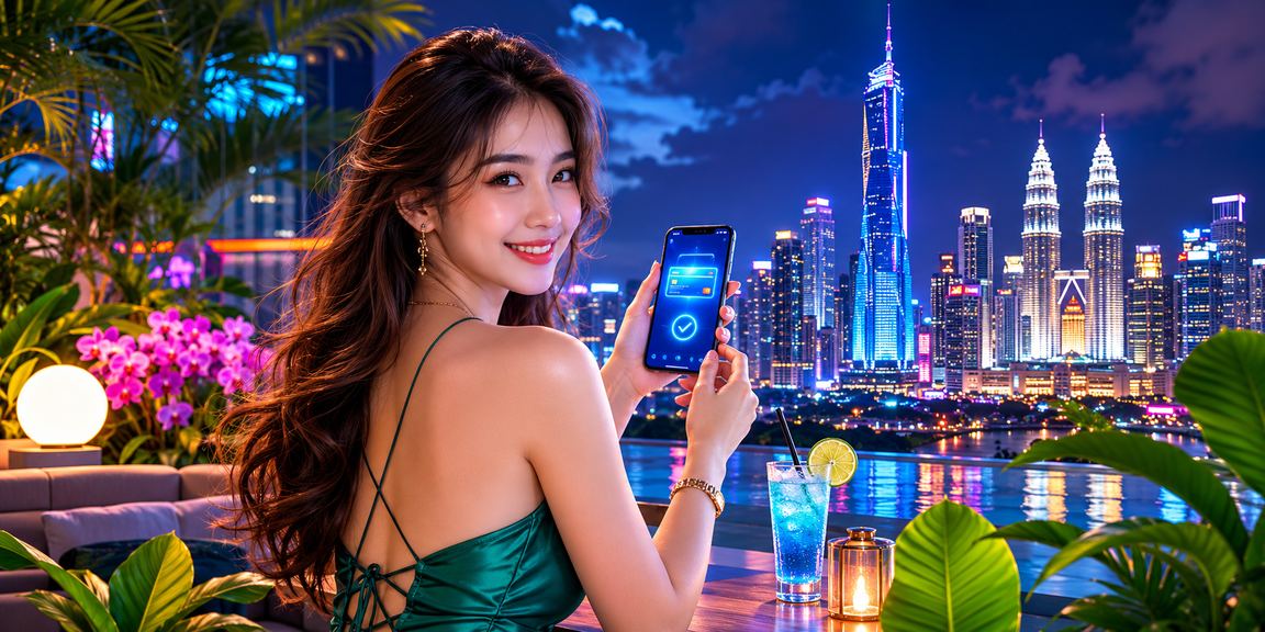 Pengguna di Kuala Lumpur membuat deposit untuk pertaruhan e-sukan menggunakan telefon bimbit dengan mudah